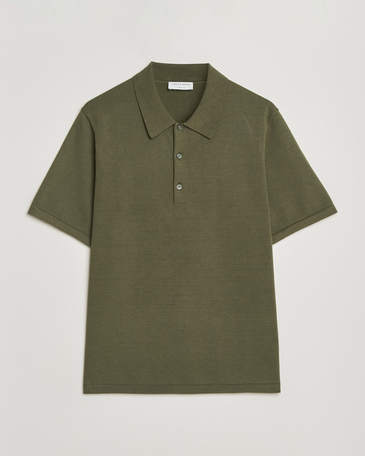 Uomini | Polo | Tiger of Sweden | Erros Cotton Knitted Polo Kalamata Green