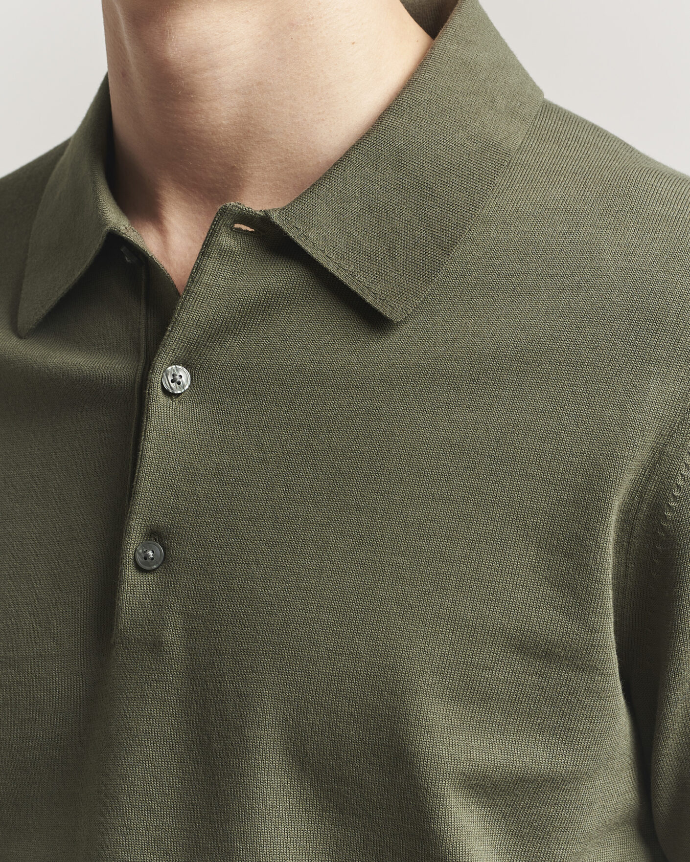 Uomini | Polo | Tiger of Sweden | Erros Cotton Knitted Polo Kalamata Green
