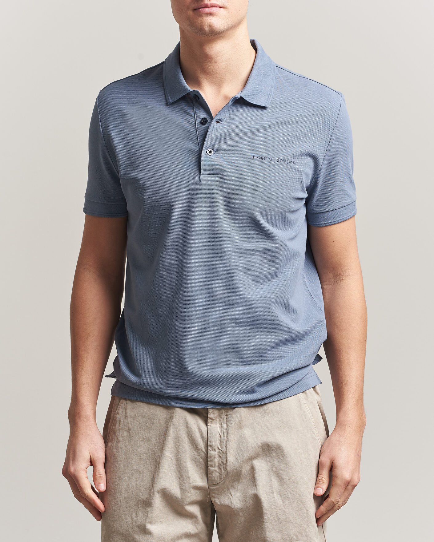 Uomini | Polo | Tiger of Sweden | Darios Polo Dull Blue