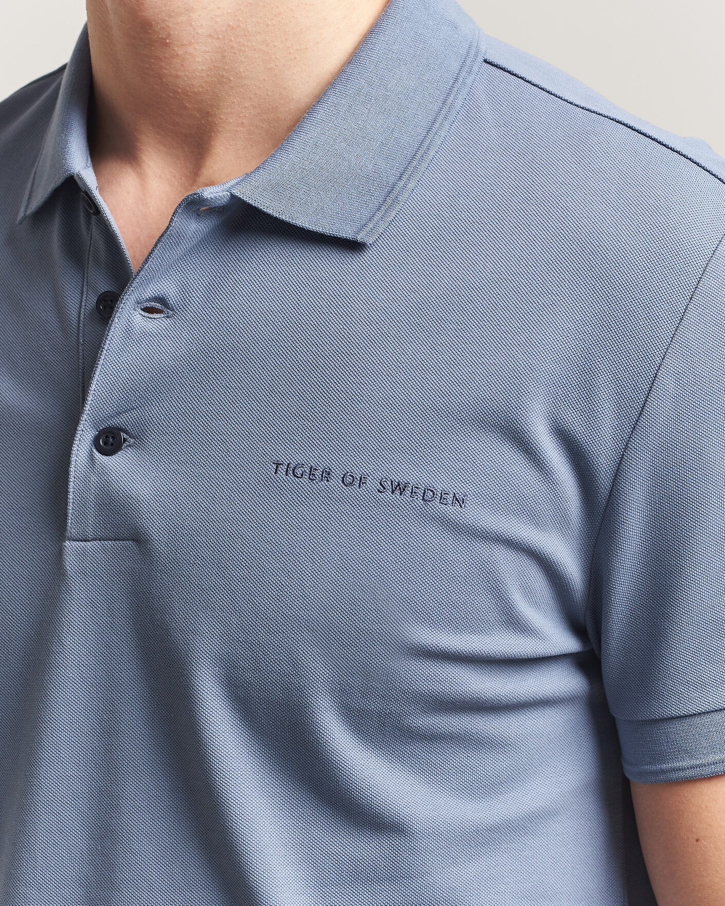 Uomini | Polo | Tiger of Sweden | Darios Polo Dull Blue