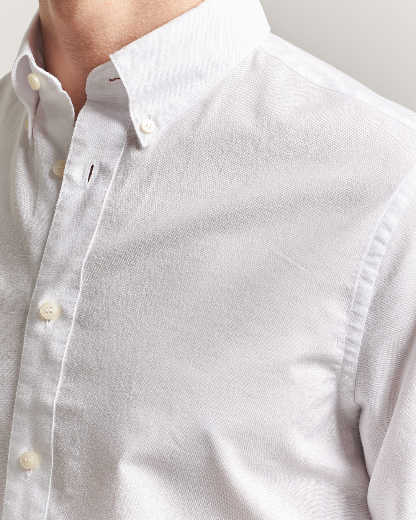 Uomini | Camicie | Tiger of Sweden | Bjorn Oxford Shirt Pure White
