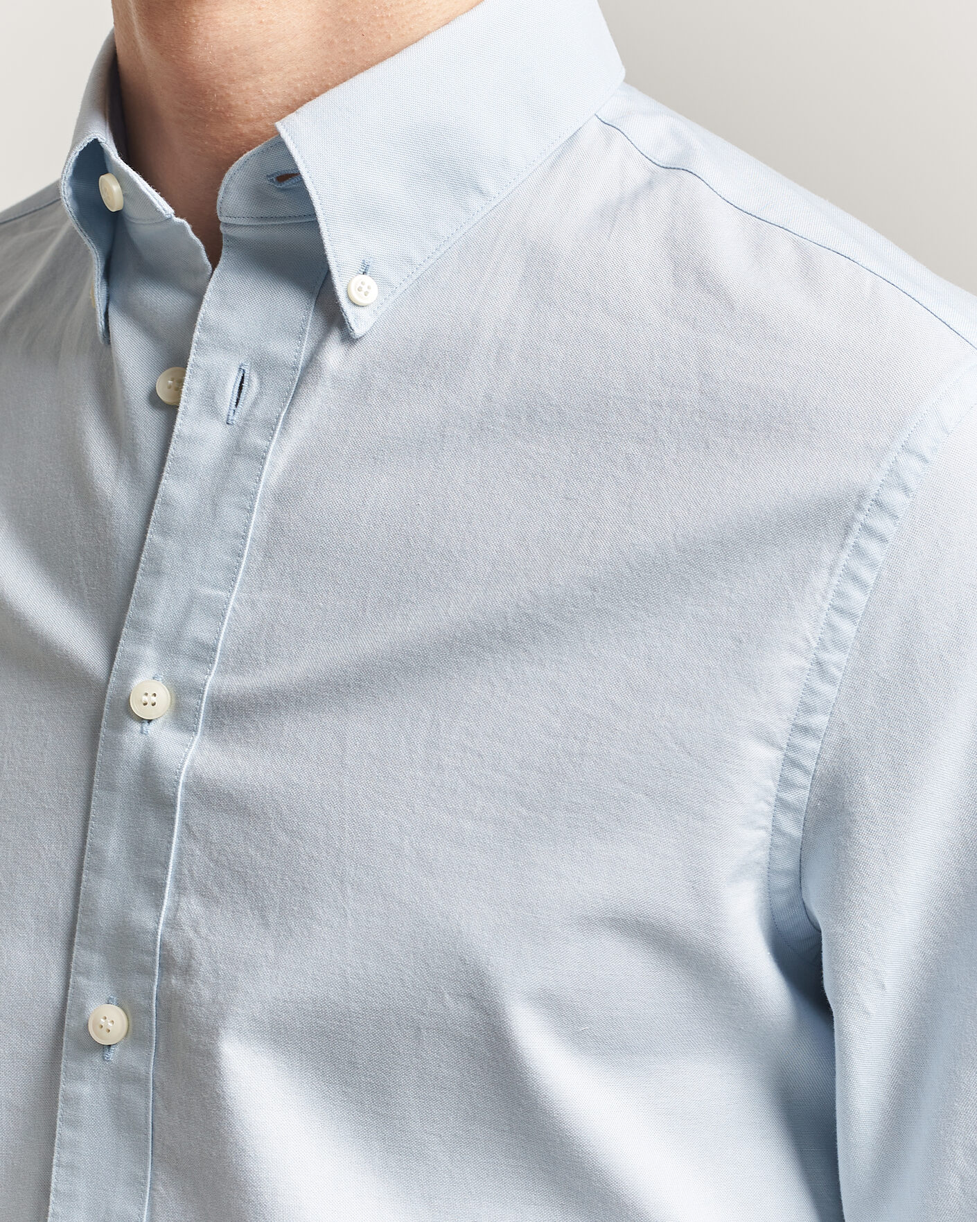 Uomini | Camicie | Tiger of Sweden | Bjorn Oxford Shirt Light Blue