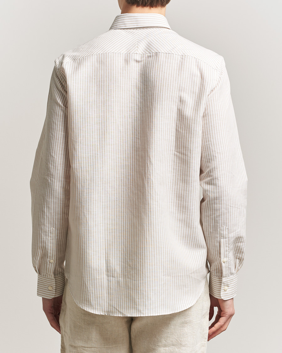 Uomini | Camicie | Tiger of Sweden | Bjorn Cotton/Linen Striped Shirt Tehina