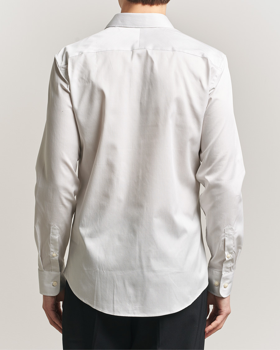 Uomini | Camicie | Tiger of Sweden | Adley Cotton Striped Shirt Seline Grey