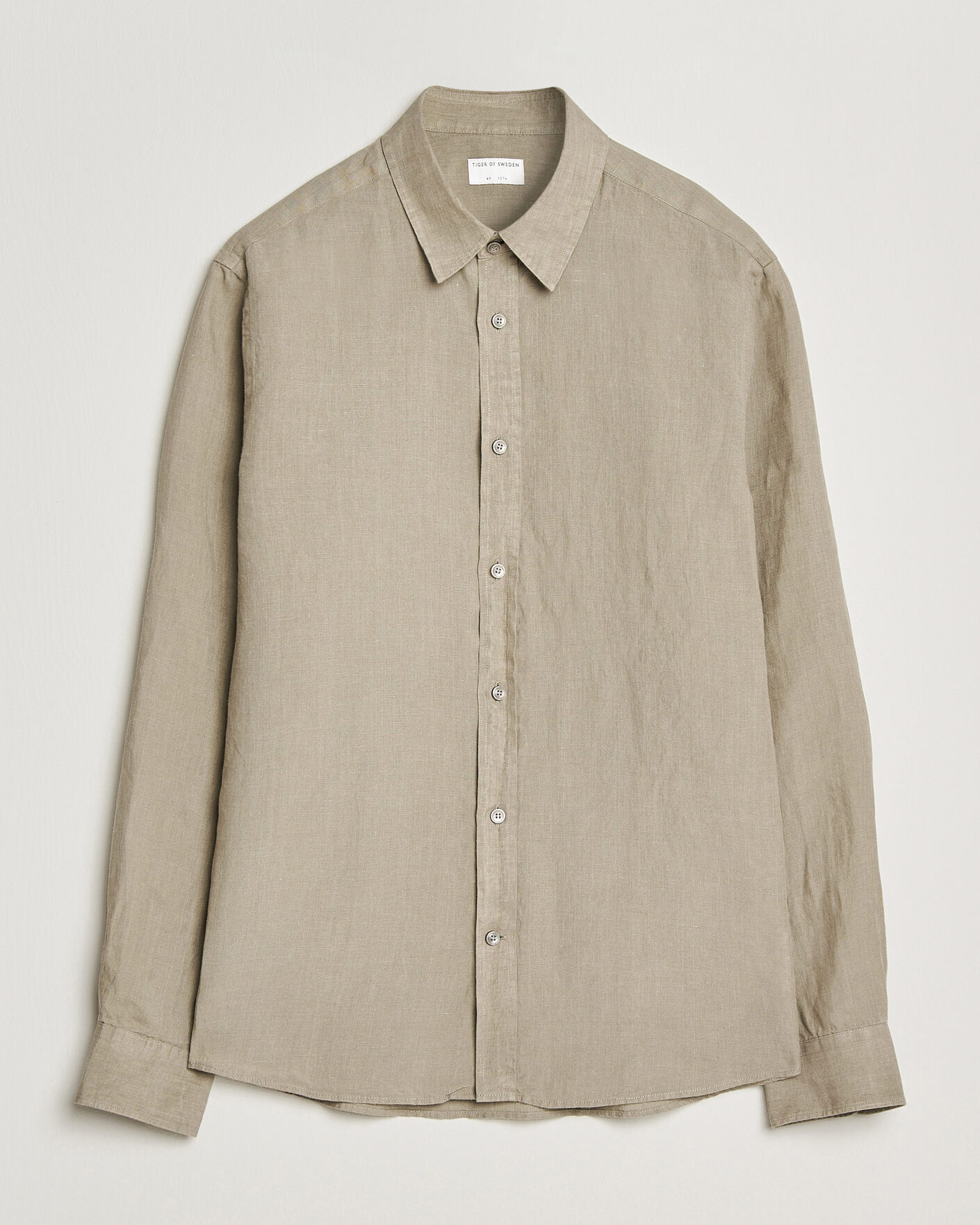 Uomini | Camicie | Tiger of Sweden | Spenser Linen Shirt Mole