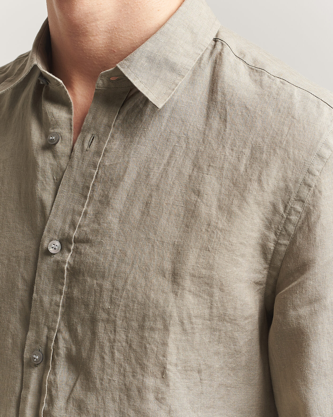 Uomini | Camicie | Tiger of Sweden | Spenser Linen Shirt Mole