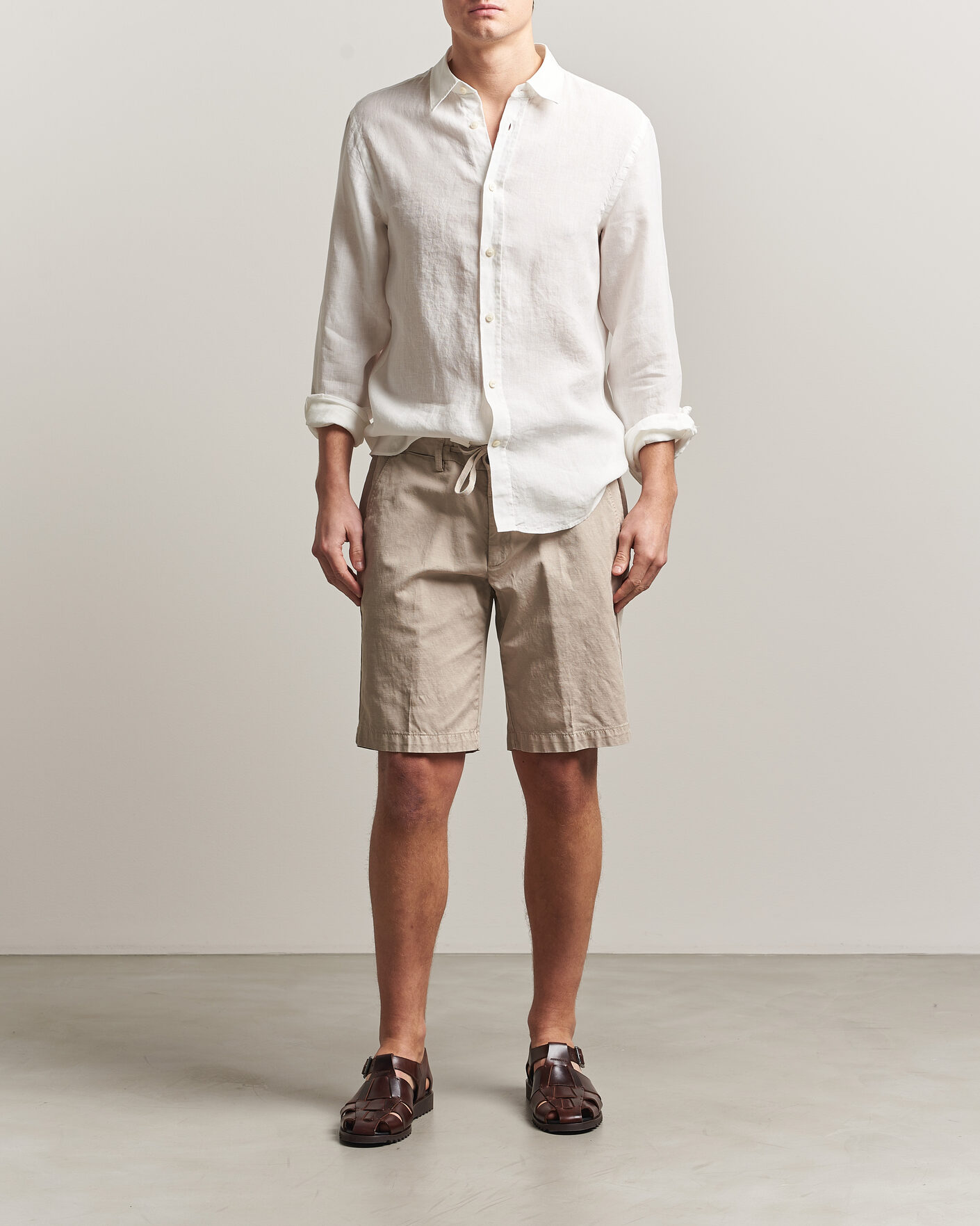 Uomini | Camicie | Tiger of Sweden | Spenser Linen Shirt Off White