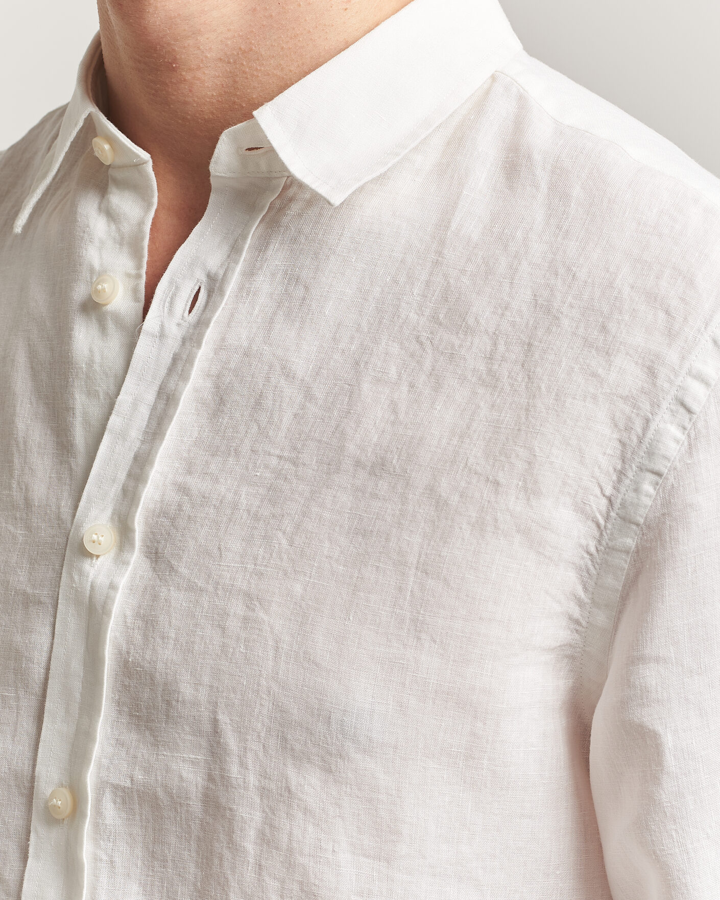 Uomini | Camicie | Tiger of Sweden | Spenser Linen Shirt Off White