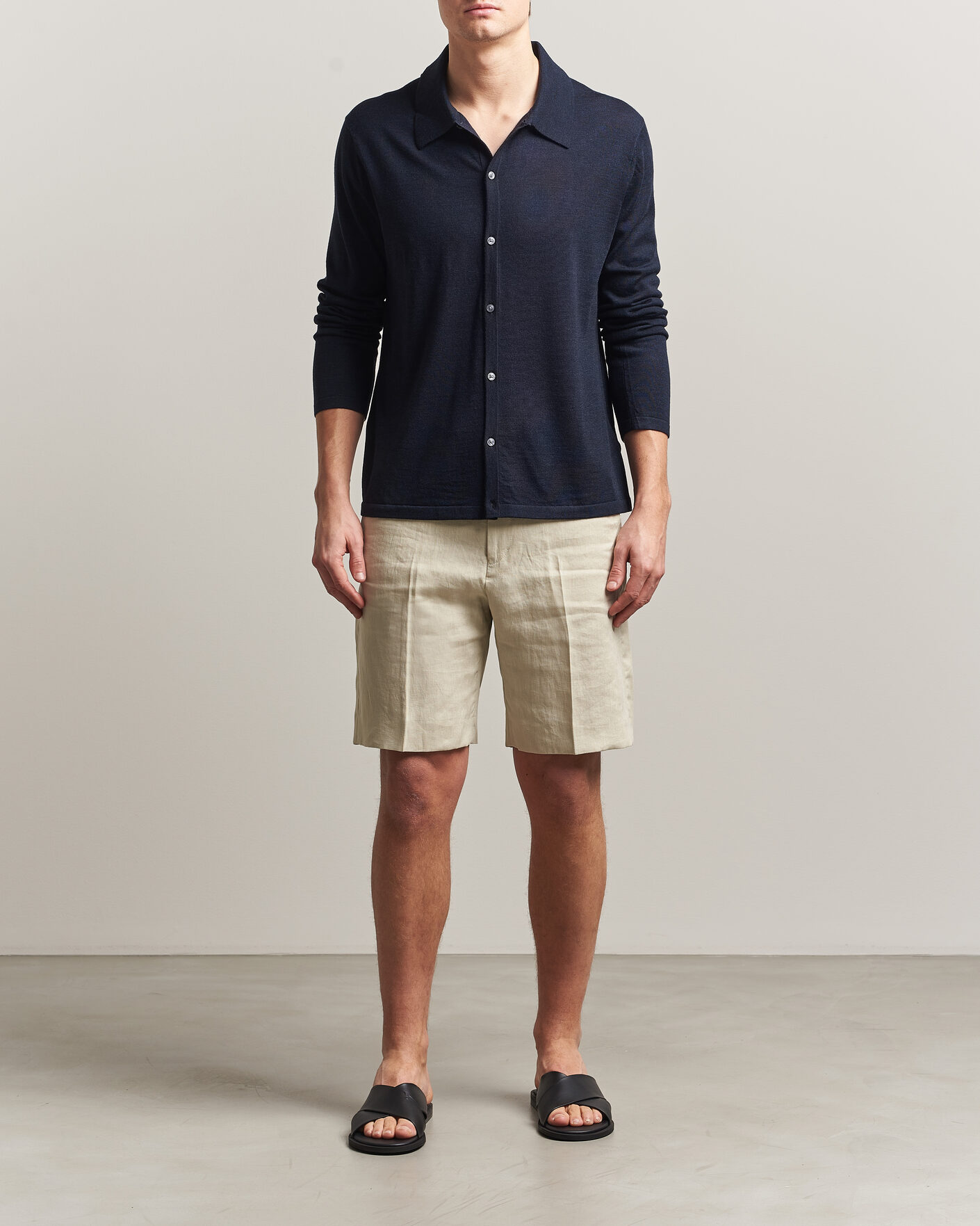 Uomini | Maglieria | Tiger of Sweden | Verklin Merino Knitted Cardigan Light Ink