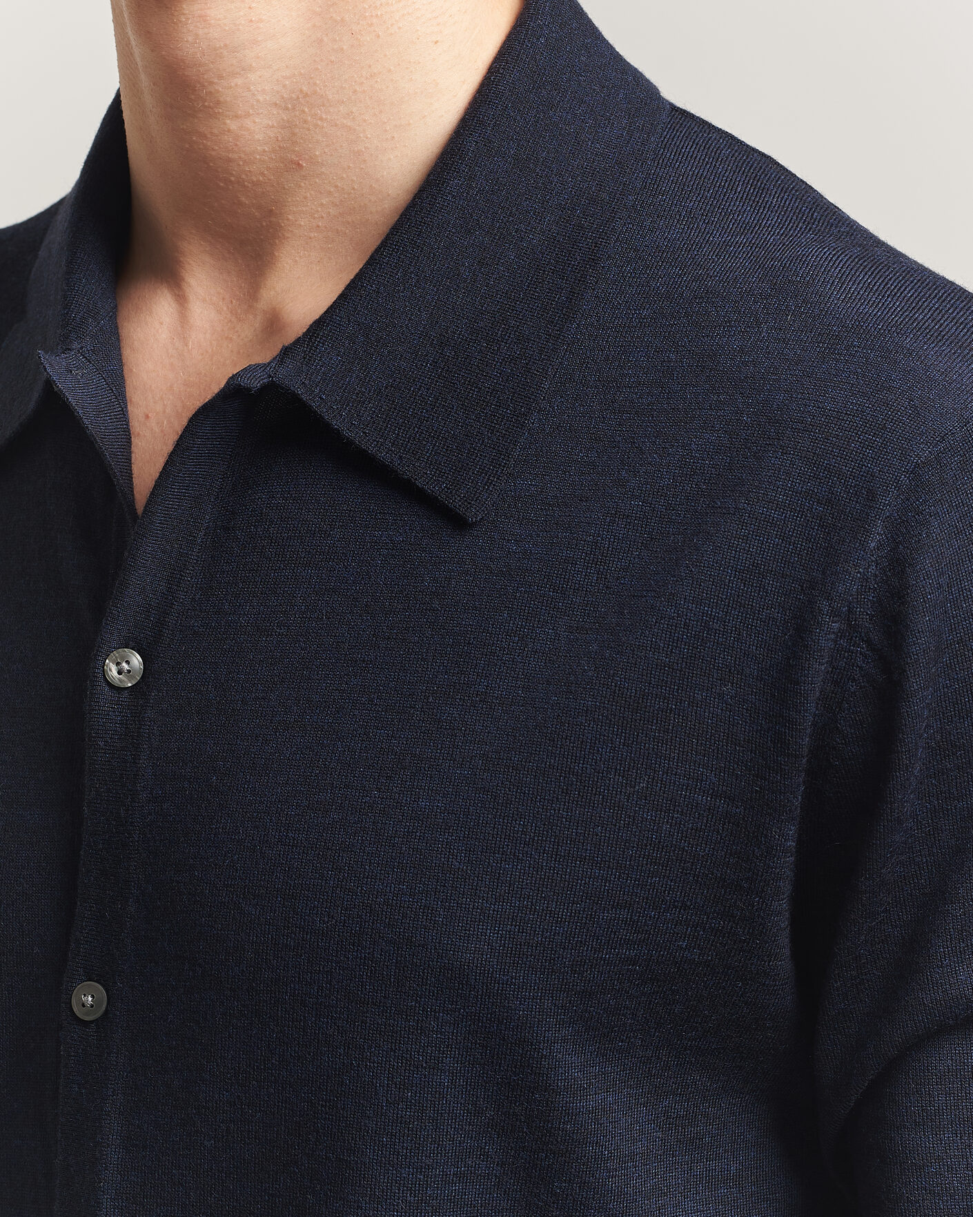 Uomini | Maglieria | Tiger of Sweden | Verklin Merino Knitted Cardigan Light Ink