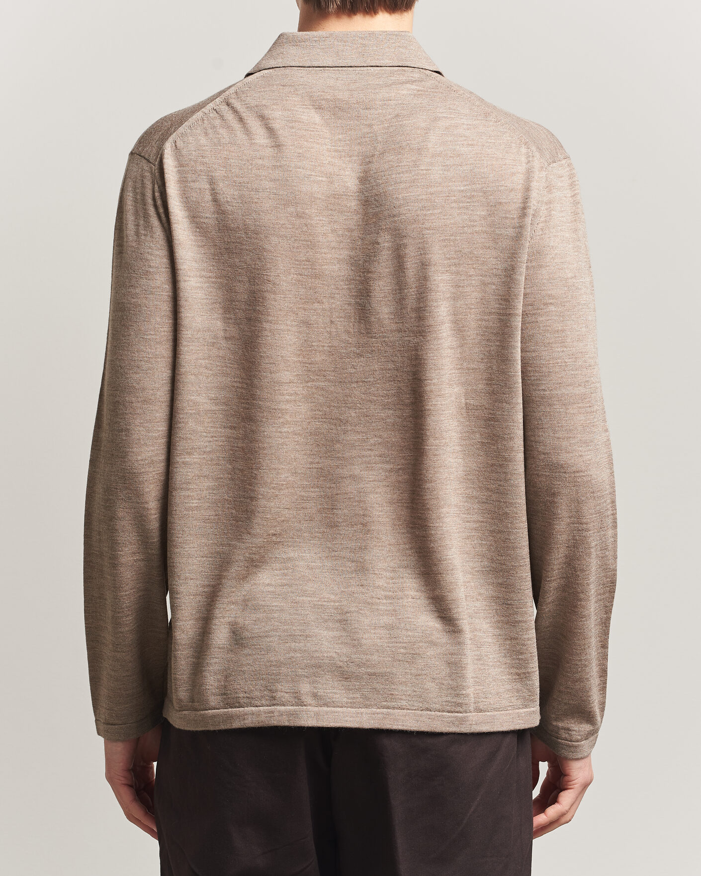 Uomini | Maglieria | Tiger of Sweden | Verklin Merino Knitted Cardigan Beige Melange