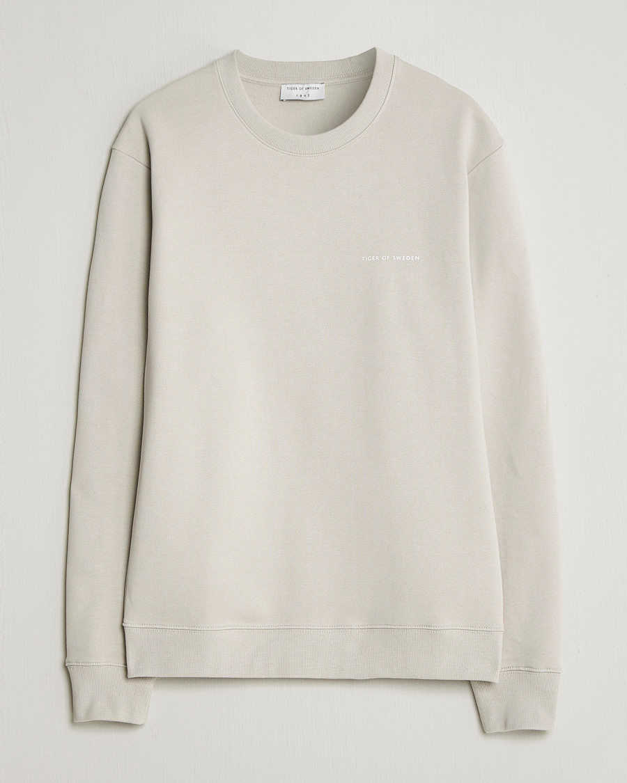 Uomini | Maglieria | Tiger of Sweden | Emerson Crew Neck Sweatshirt Seline Grey
