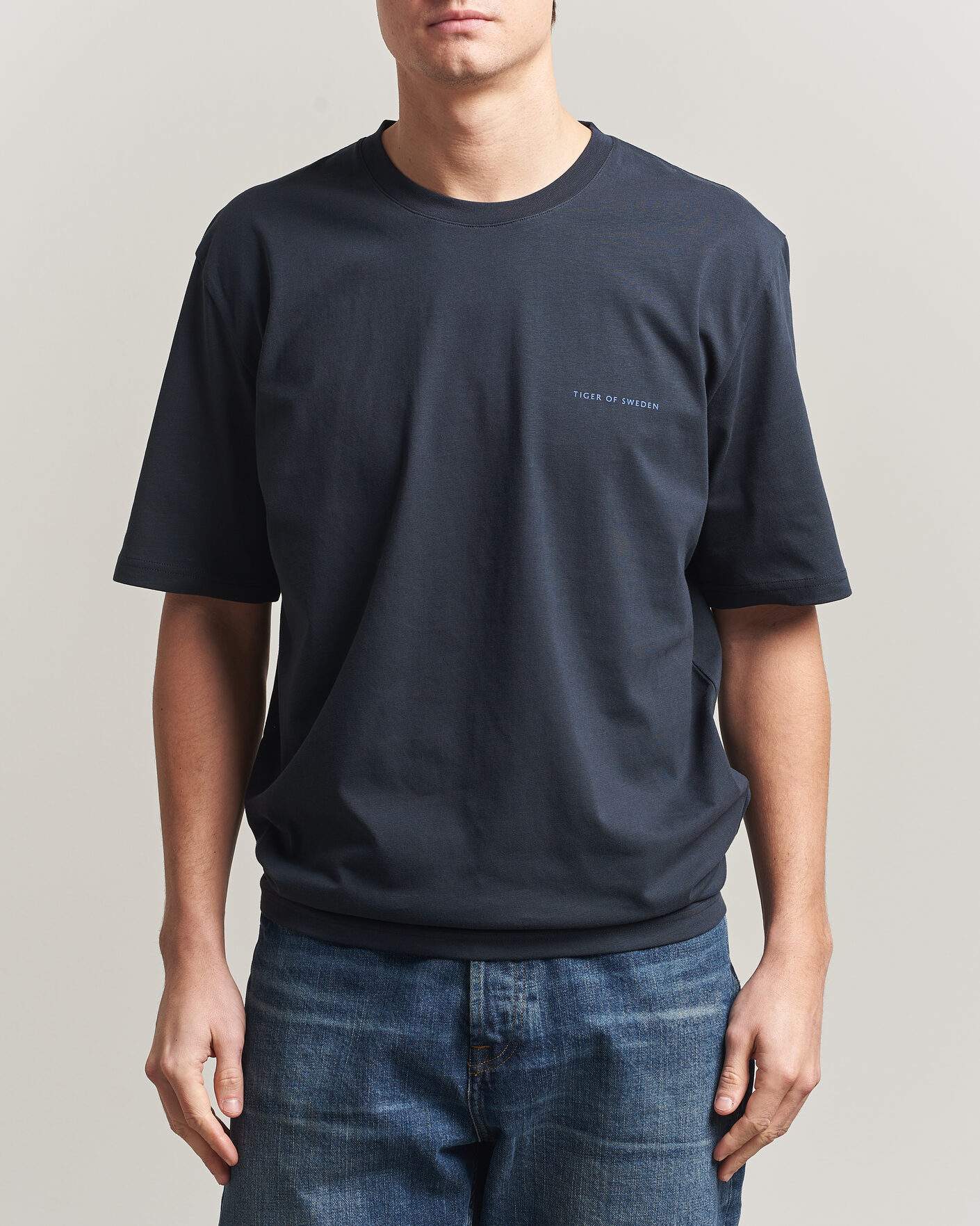 Uomini | T-shirt | Tiger of Sweden | Pro Logo Crew Neck T-Shirt Light Ink