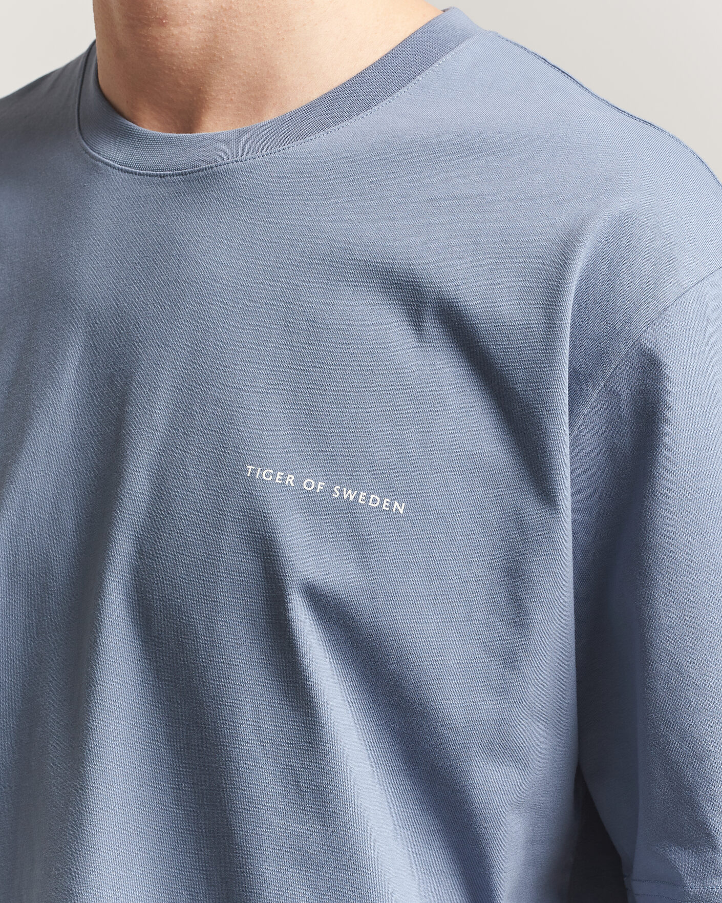 Uomini | T-shirt | Tiger of Sweden | Pro Logo Crew Neck T-Shirt Dull Blue