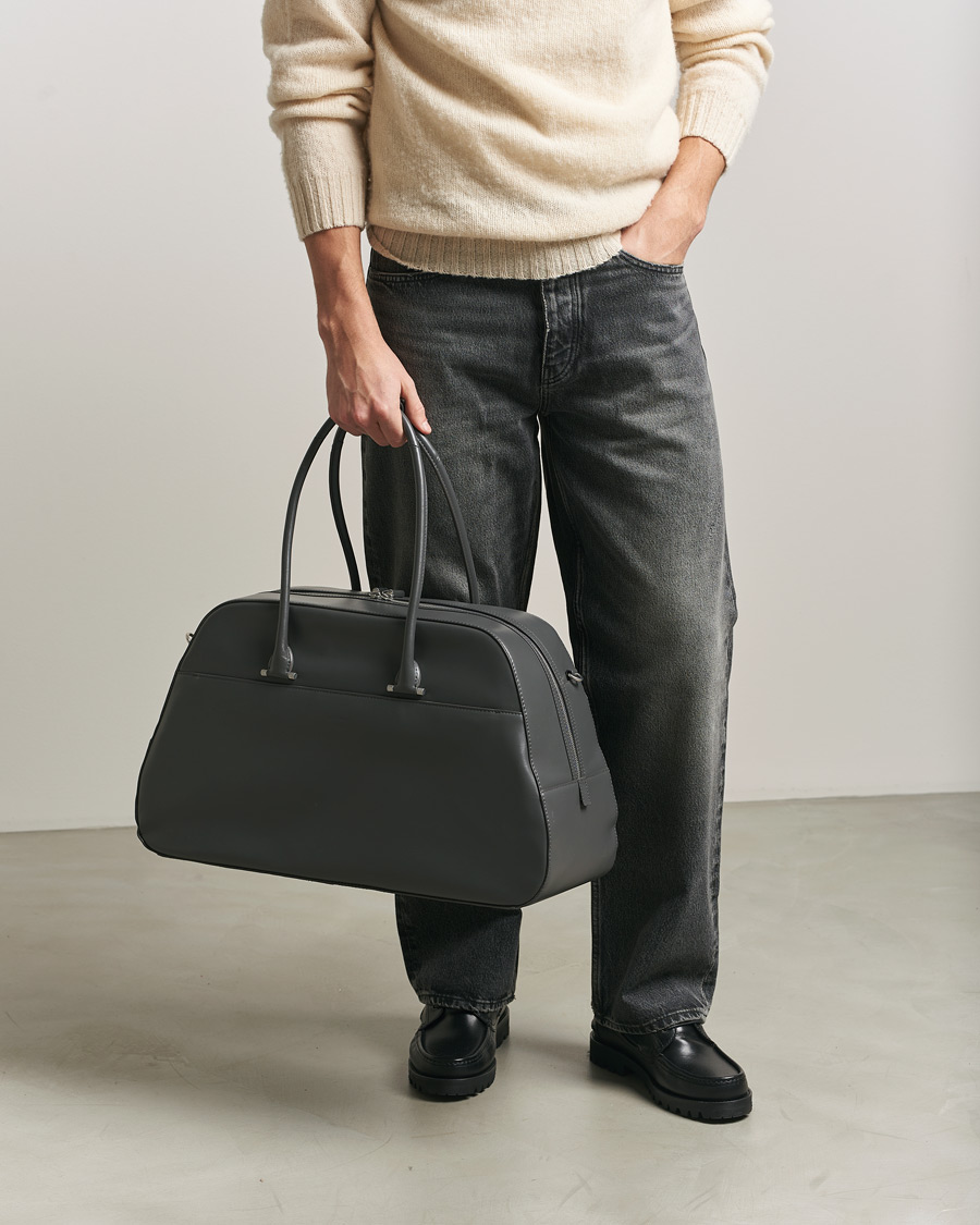 Uomini | Borse | Tiger of Sweden | Navisa Smooth Leather Weekendbag Jet Grey