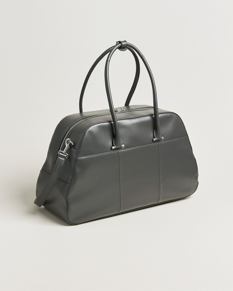 Uomini | Borse | Tiger of Sweden | Navisa Smooth Leather Weekendbag Jet Grey