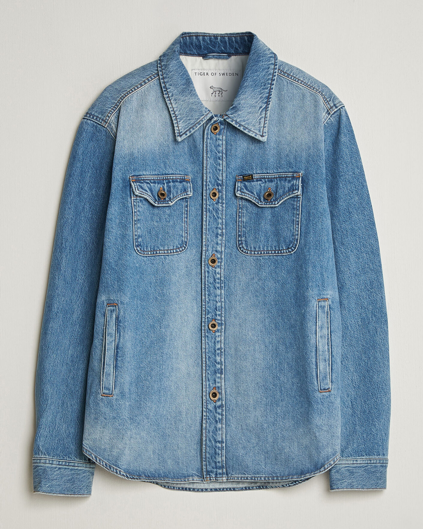 Uomini | Giacche | Tiger of Sweden | Get Denim Jacket Light Blue