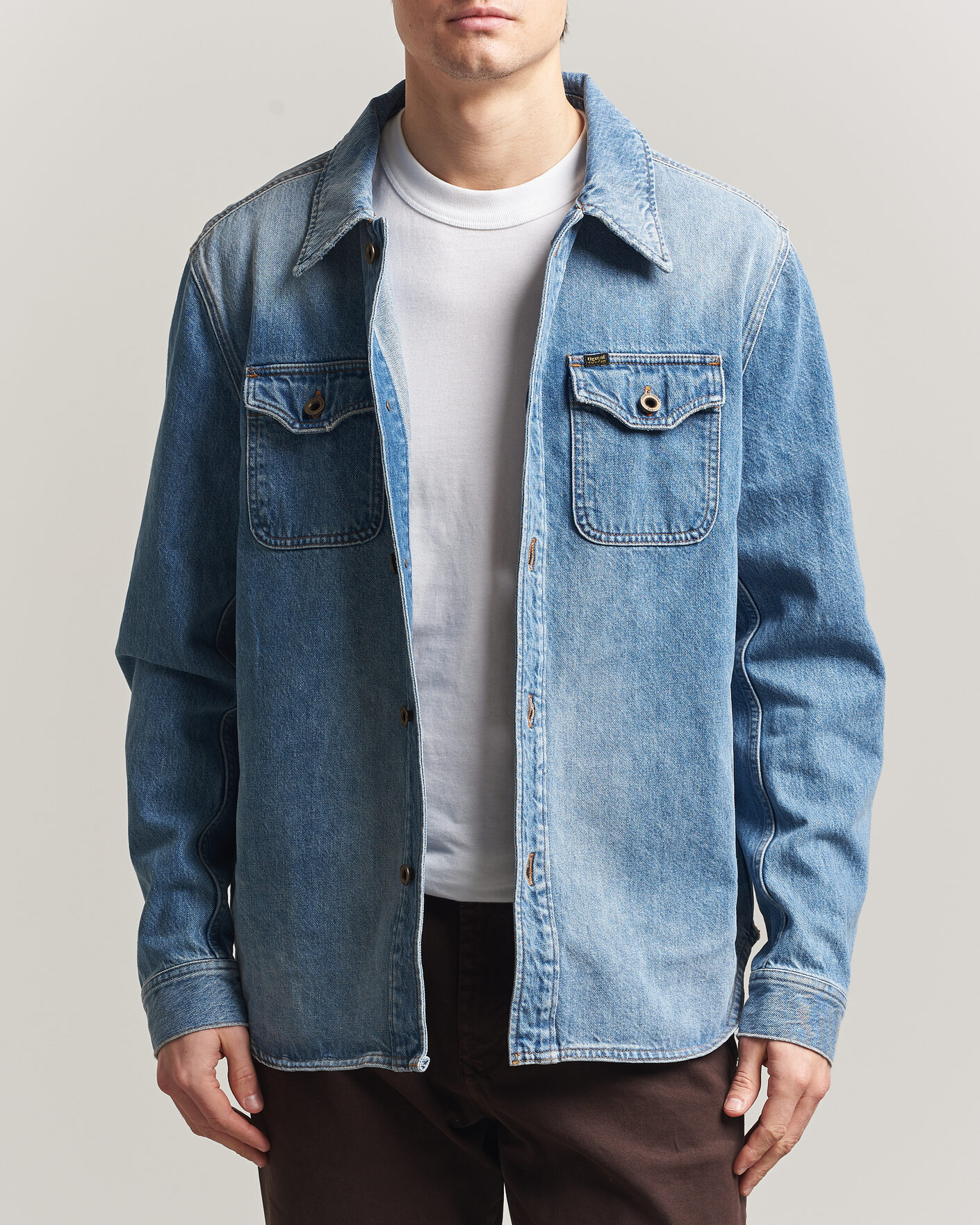 Uomini | Giacche | Tiger of Sweden | Get Denim Jacket Light Blue