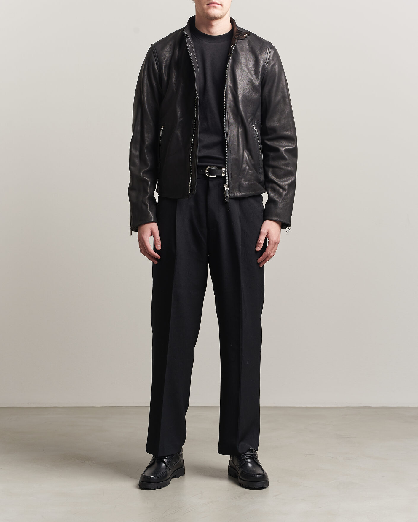 Uomini | Giacche | Tiger of Sweden | Reier Leather Jacket Black