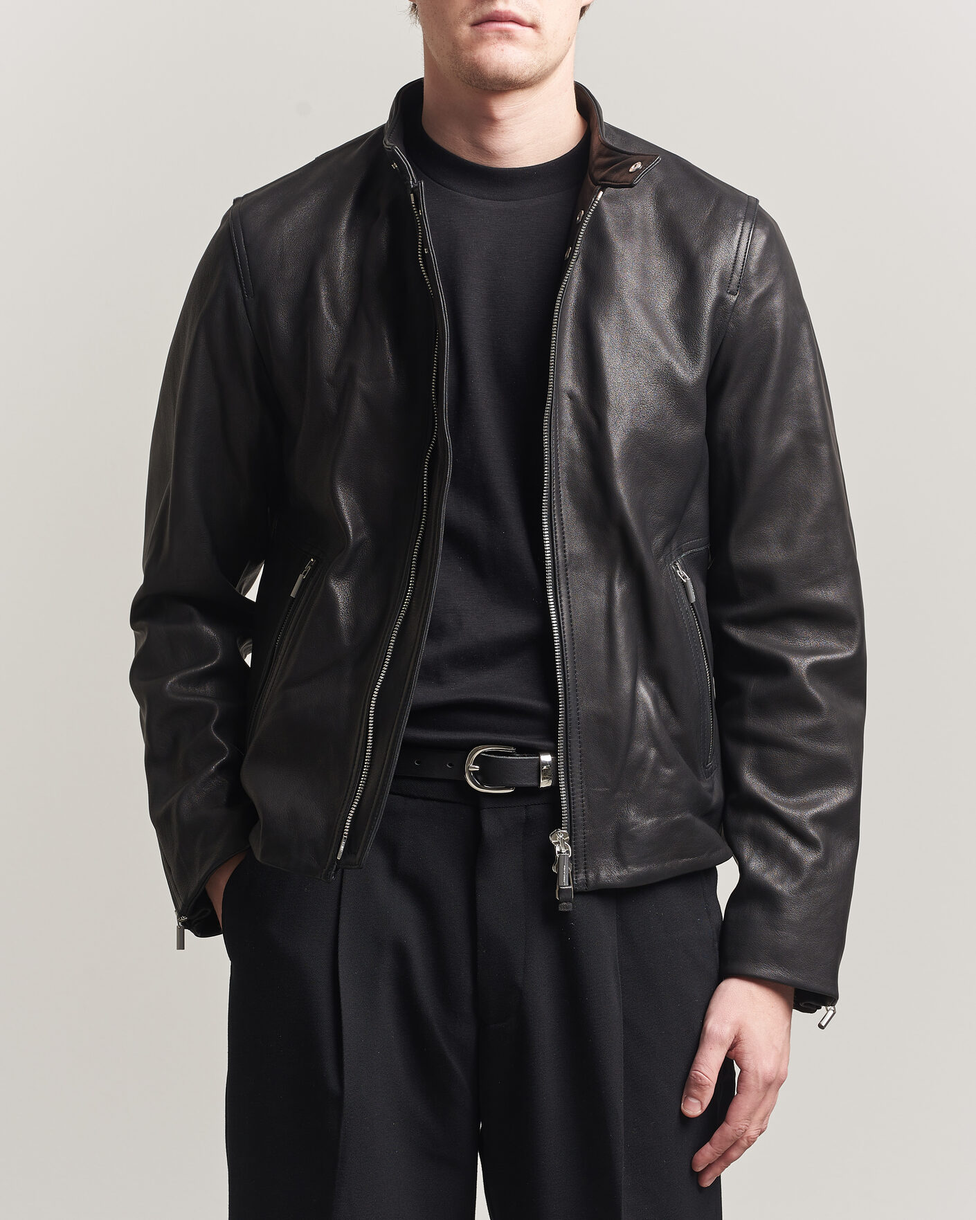 Uomini | Giacche | Tiger of Sweden | Reier Leather Jacket Black