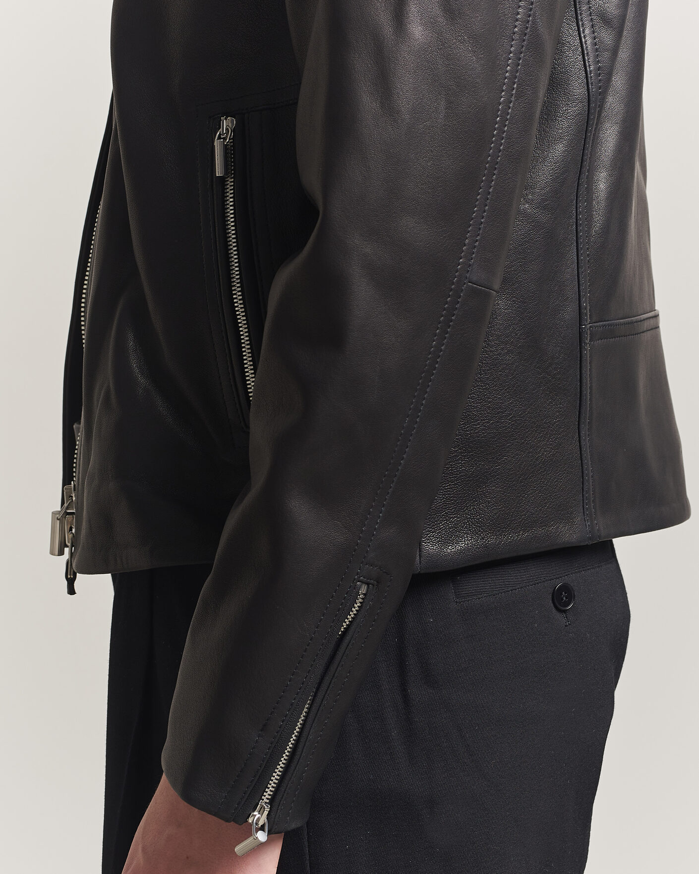 Uomini | Giacche | Tiger of Sweden | Reier Leather Jacket Black