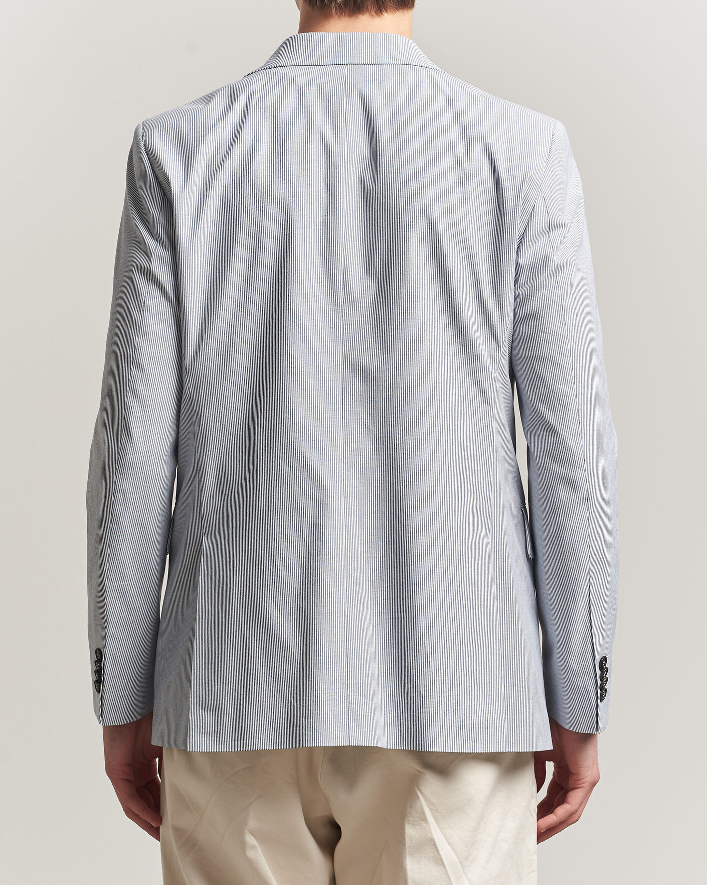 Uomini | Blazers | Tiger of Sweden | Ease Cotton Double Breasted Blazer Thunder Blue
