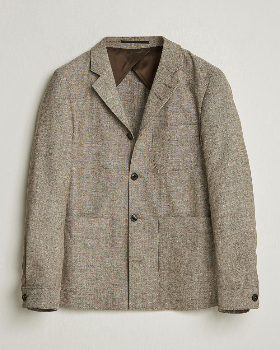 Uomini | Blazers | Tiger of Sweden | Harrison Wool/Linen Blazer Sawgrass Brown