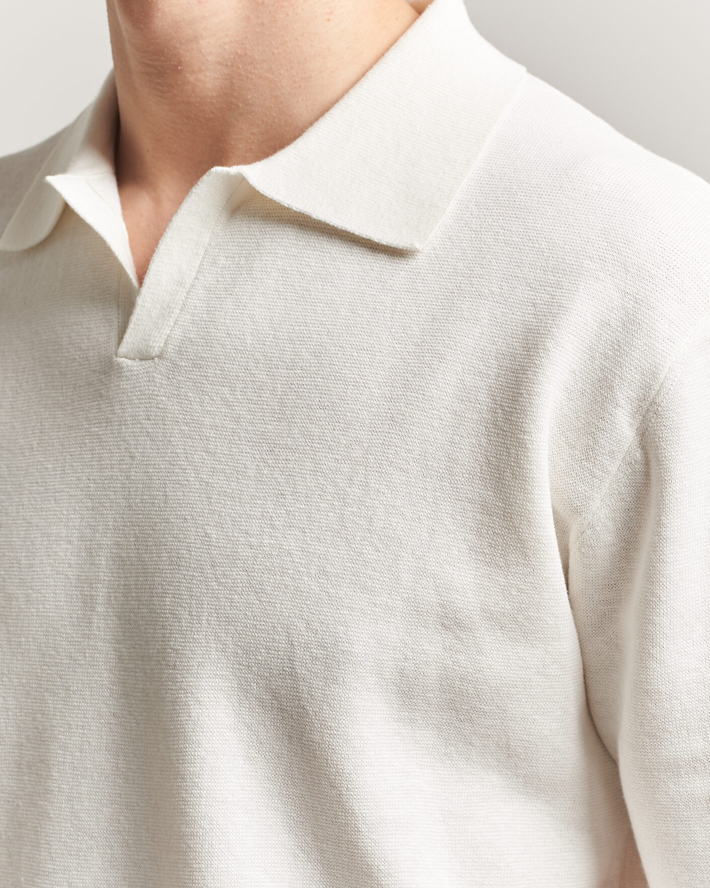 Uomini | Polo | Tiger of Sweden | Maelon Cotton/Linen Knitted Polo Pure White