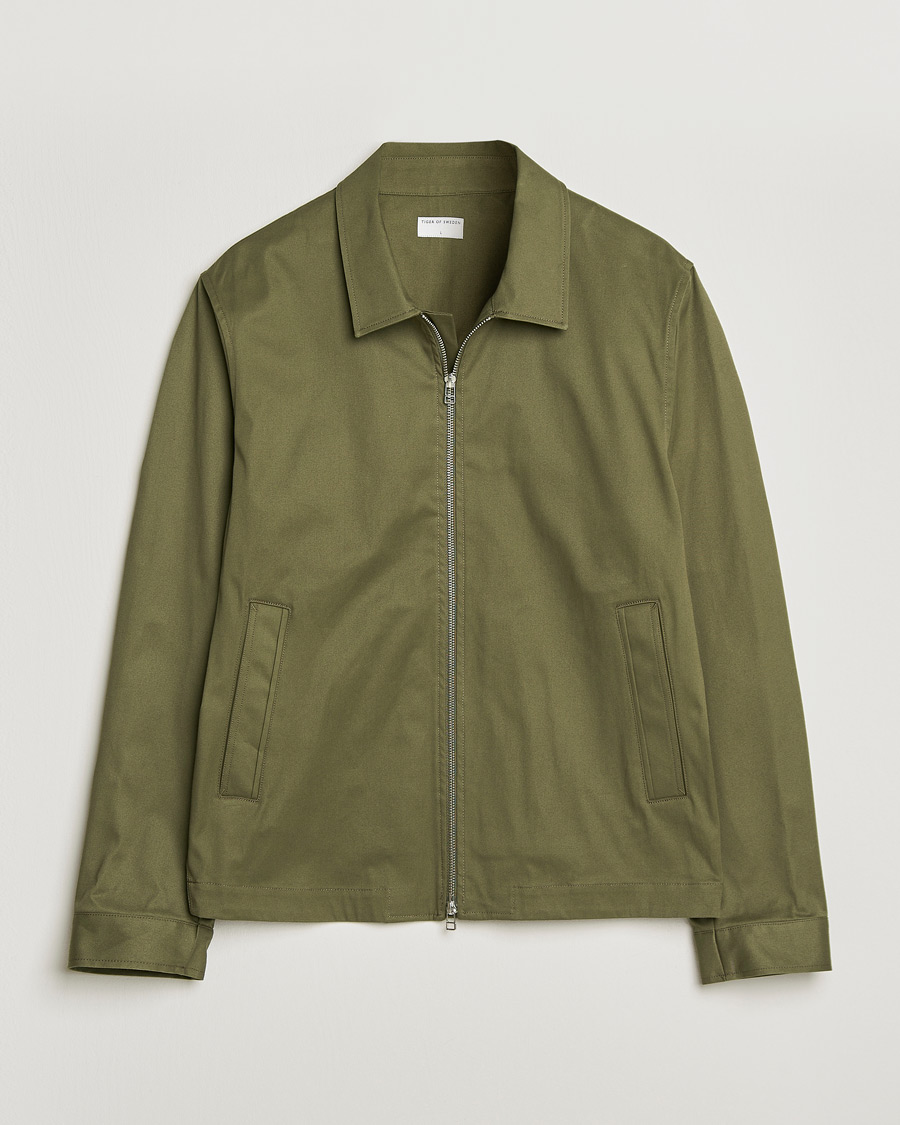 Uomini | Giacche | Tiger of Sweden | Barnaby Cotton Jacket Kalamata Green