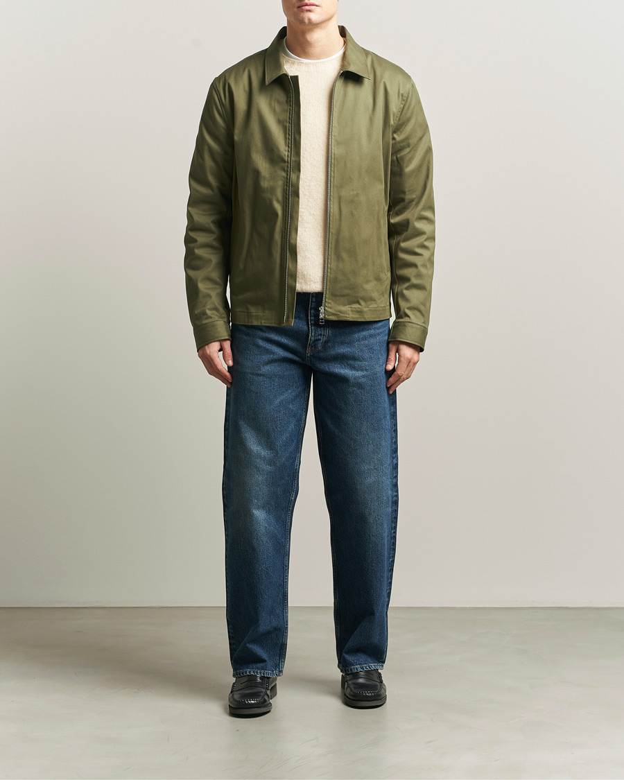 Uomini | Camicie | Tiger of Sweden | Barnaby Cotton Overshirt Kalamata Green