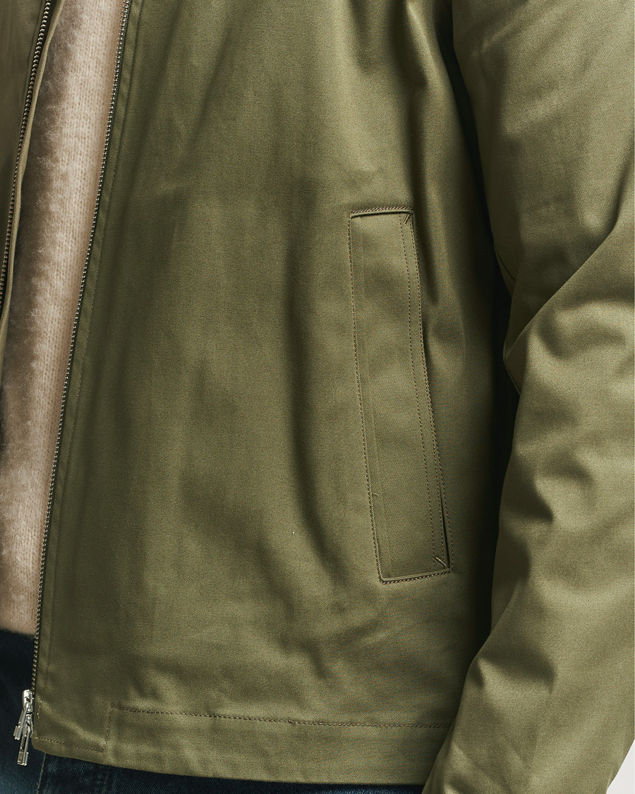 Uomini | Camicie | Tiger of Sweden | Barnaby Cotton Overshirt Kalamata Green