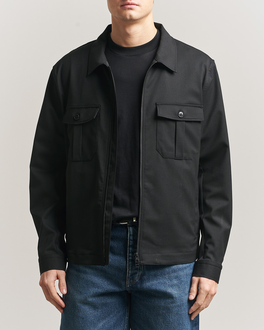 Uomini | Camicie | Tiger of Sweden | Barnaby Technical Overshirt Black