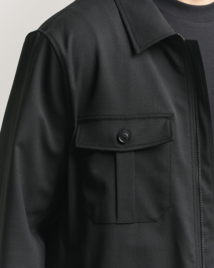 Uomini | Camicie | Tiger of Sweden | Barnaby Technical Overshirt Black