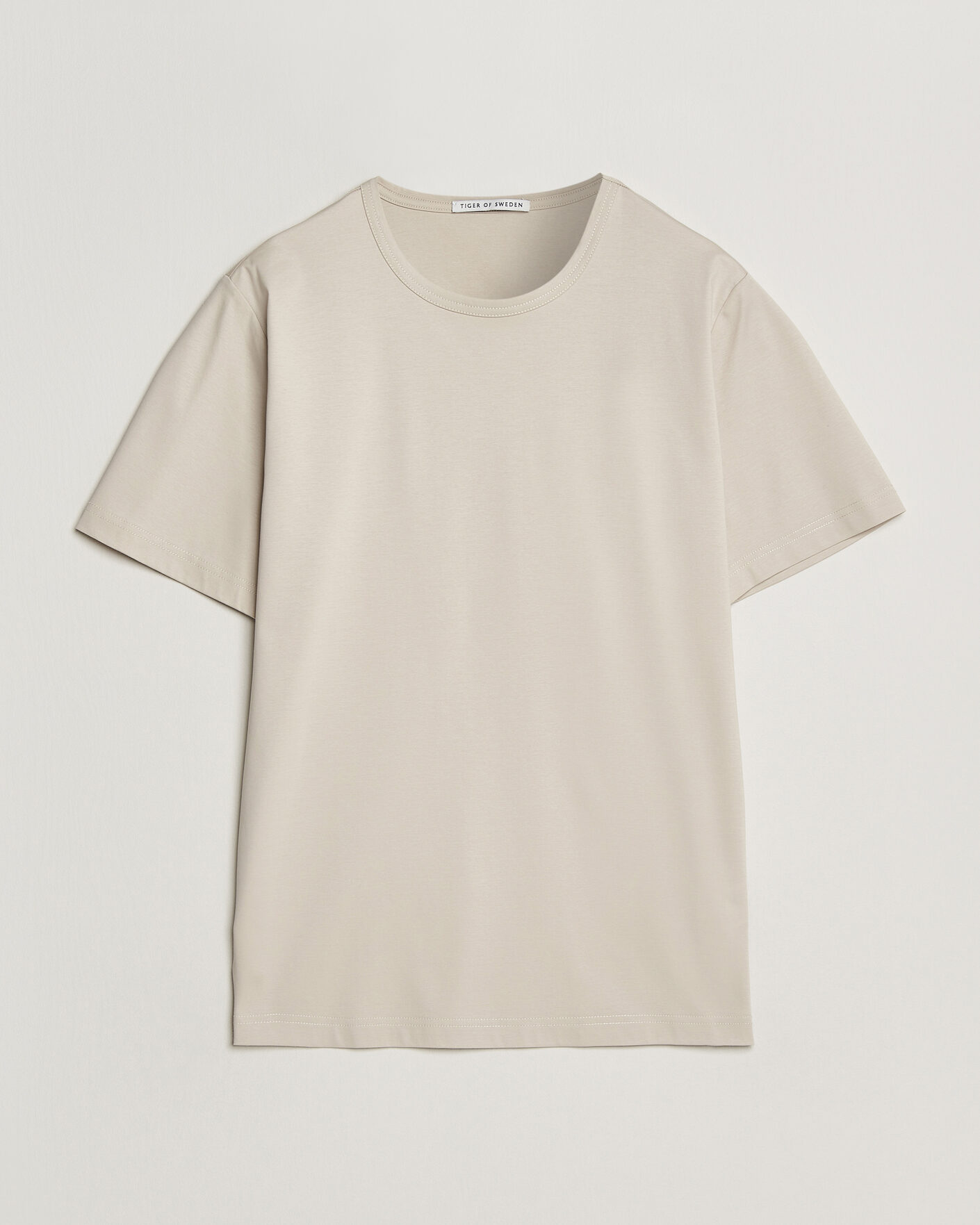 Uomini | T-shirt | Tiger of Sweden | Olaf Mercerized Cotton T-Shirt Seline Grey