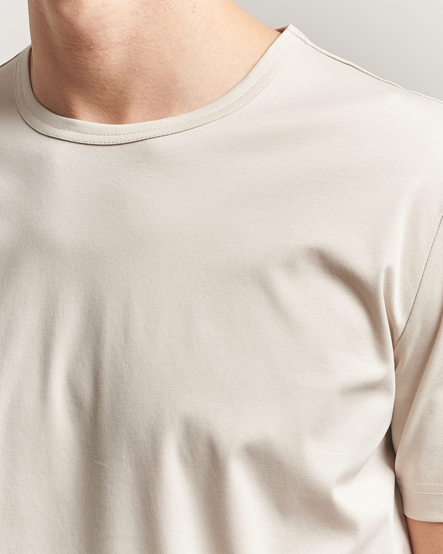 Uomini | T-shirt | Tiger of Sweden | Olaf Mercerized Cotton T-Shirt Seline Grey