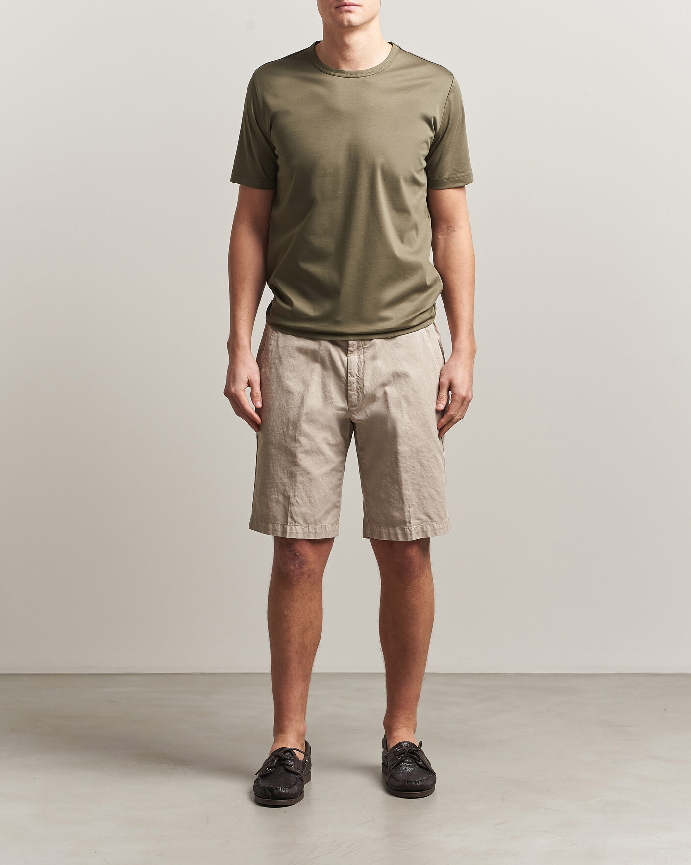 Uomini | T-shirt | Tiger of Sweden | Olaf Mercerized Cotton T-Shirt Kalamata Green