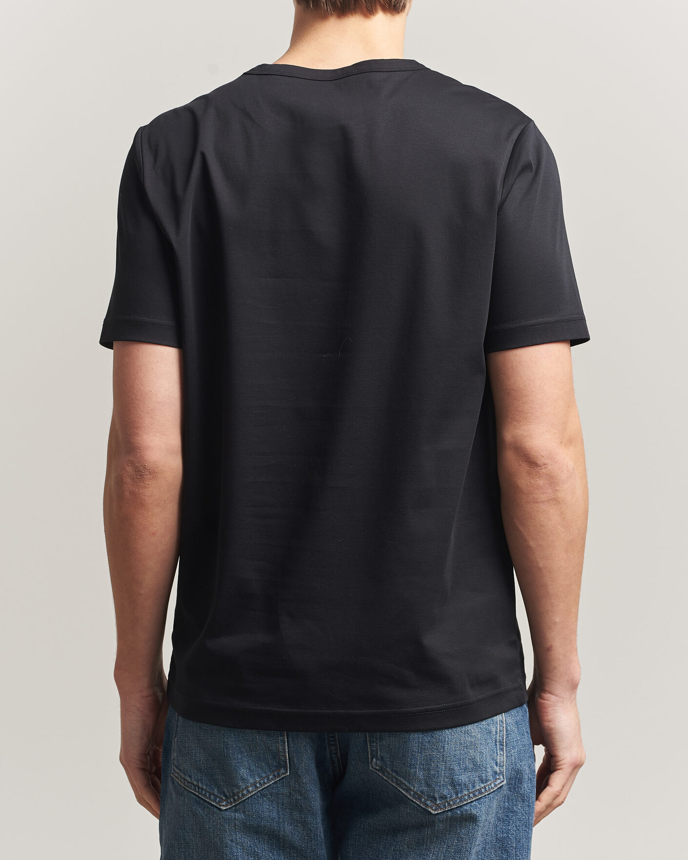 Uomini | T-shirt | Tiger of Sweden | Olaf Mercerized Cotton T-Shirt Black