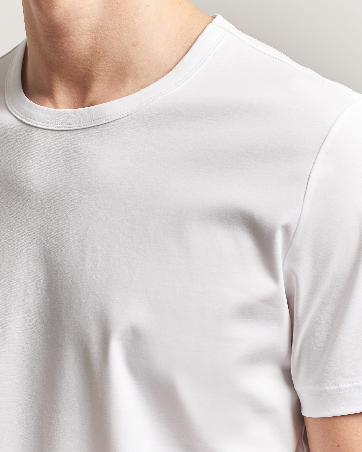 Uomini | T-shirt | Tiger of Sweden | Olaf Mercerized Cotton T-Shirt Pure White