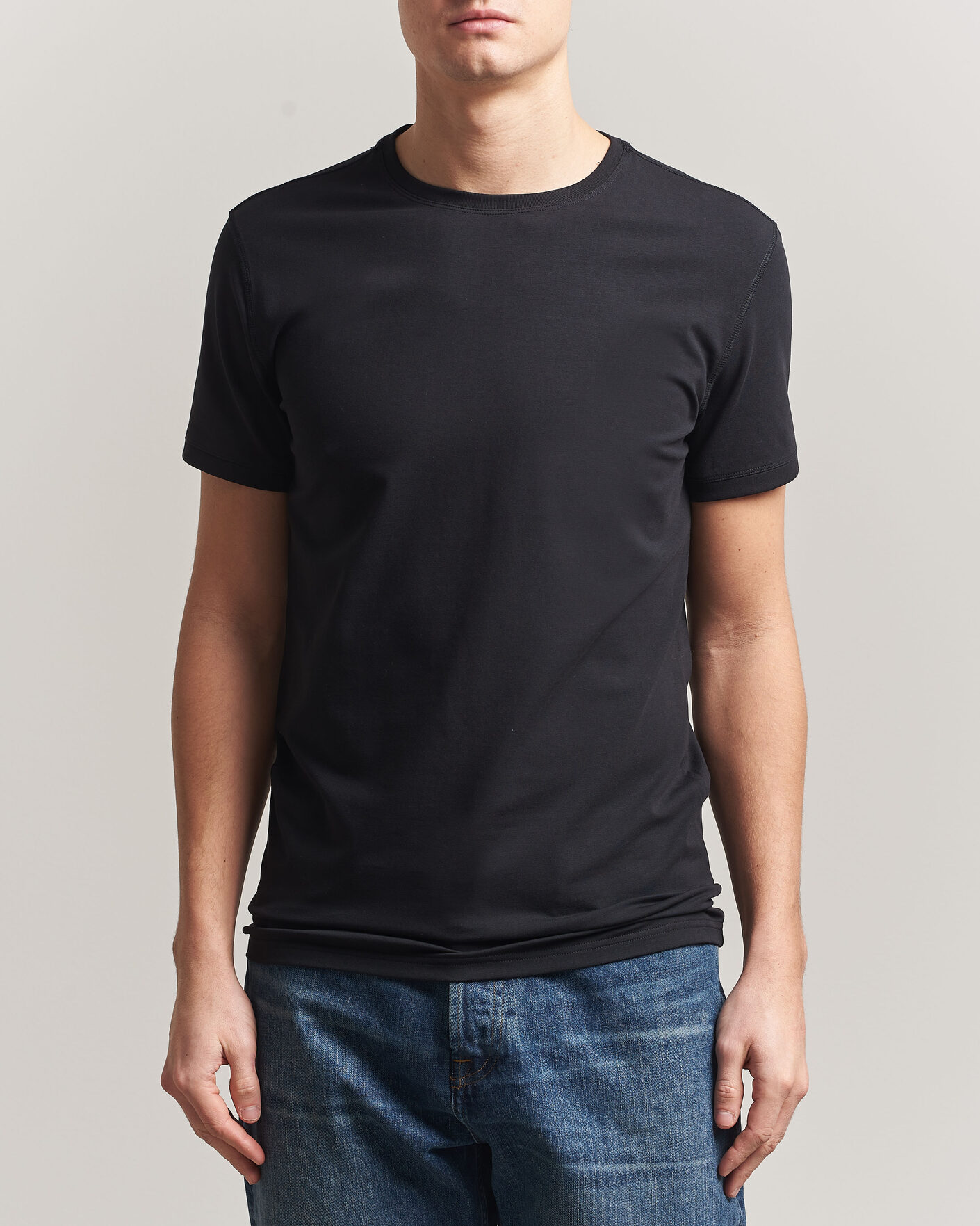 Uomini | T-shirt | Tiger of Sweden | Heimdal 2-Pack Crew Neck T-Shirt Black