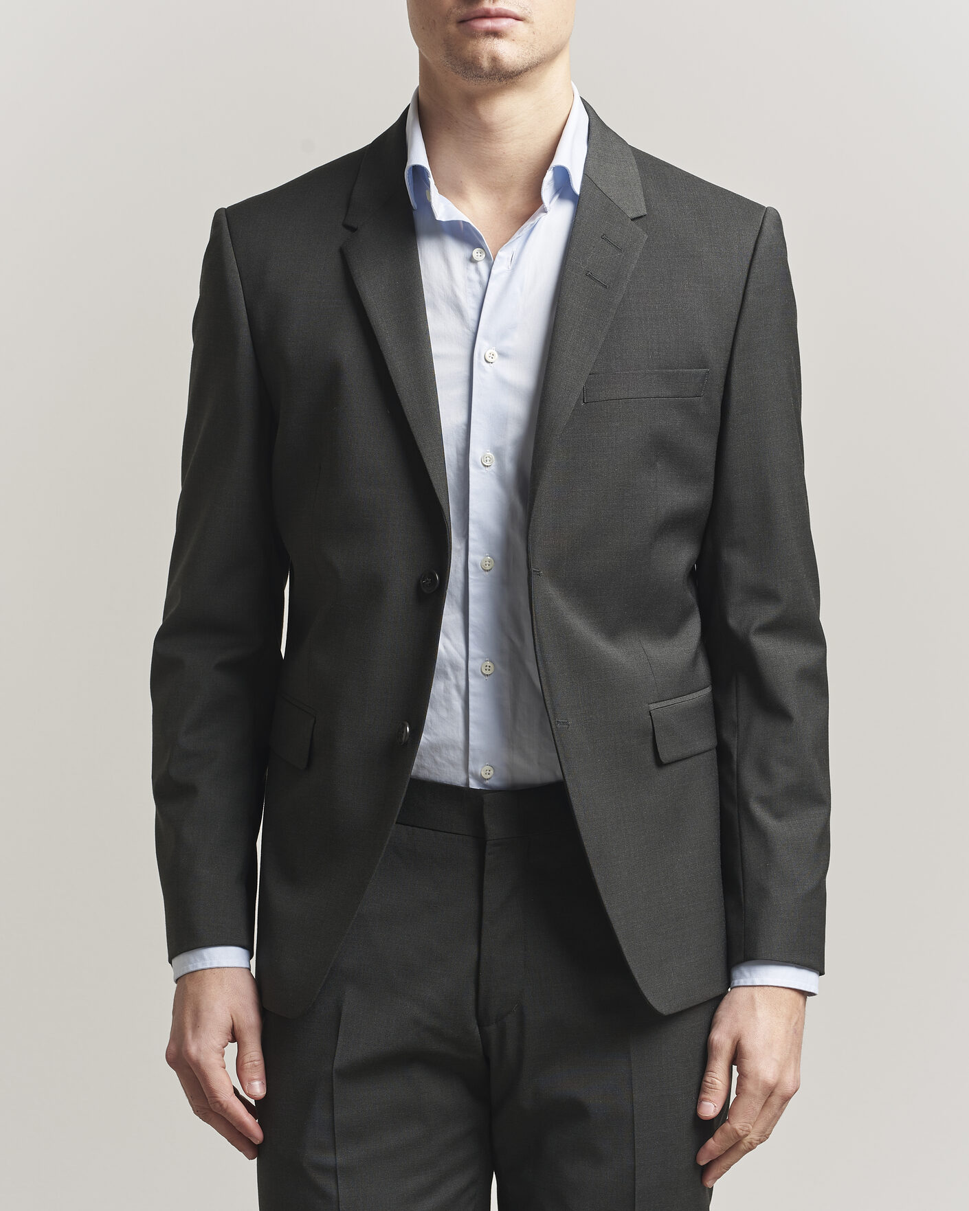 Uomini | Blazers | Tiger of Sweden | Jamie Wool Travel Suit Blazer Olive Extreme