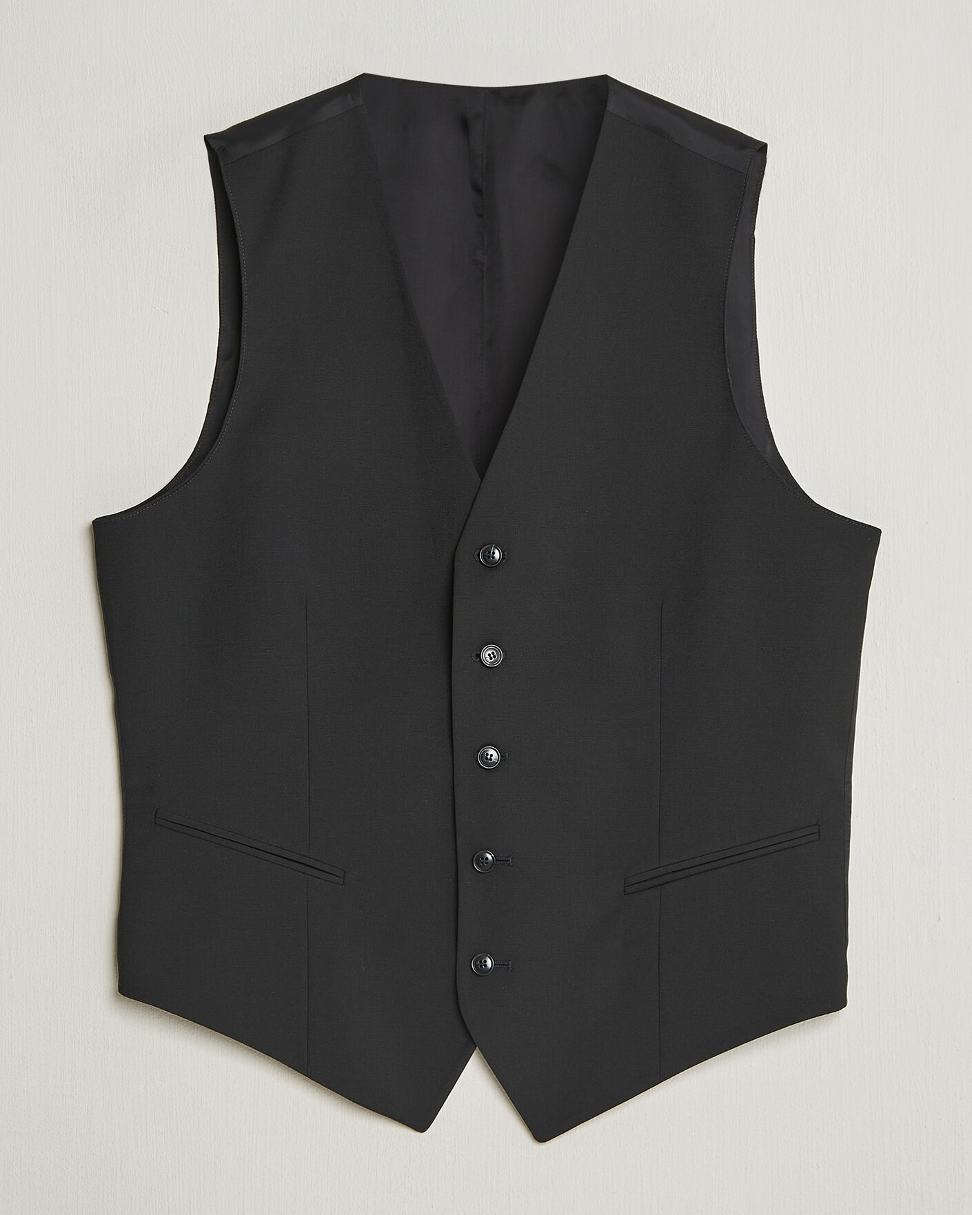 Uomini | Gilet | Tiger of Sweden | Winston Wool Travel Waistcoat Black