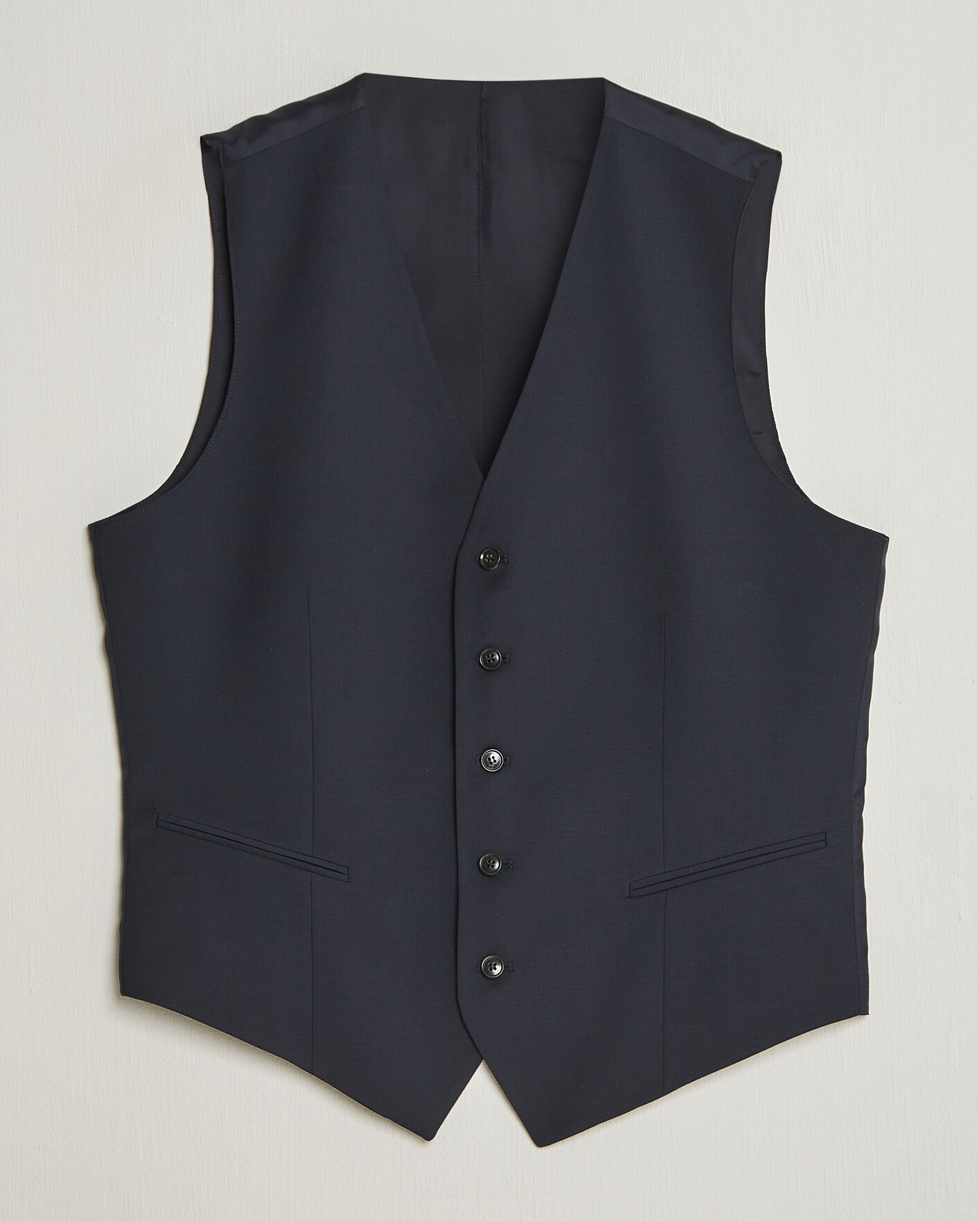 Uomini | Gilet | Tiger of Sweden | Winston Wool Travel Waistcoat Dark Ink