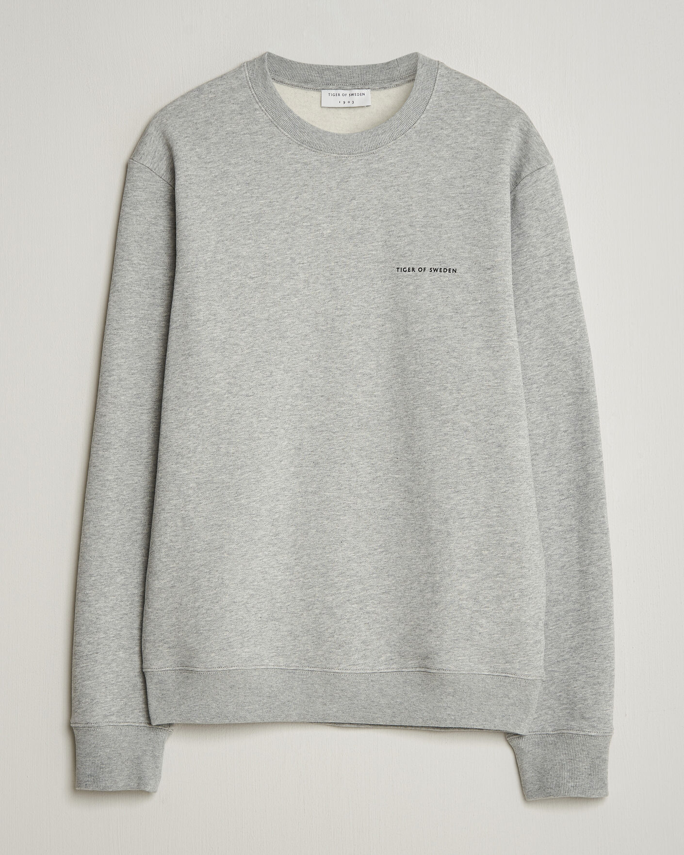 Uomini | Maglieria | Tiger of Sweden | Emerson Crew Neck Sweatshirt Grey Melange