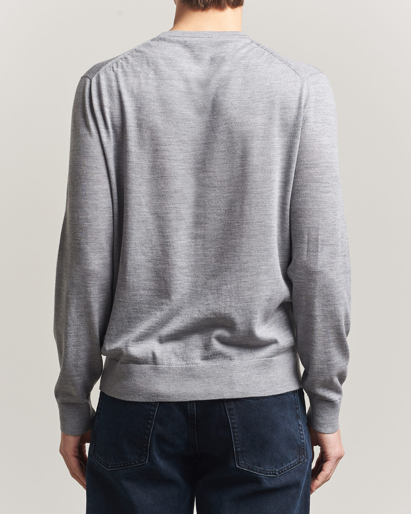 Uomini | Maglieria | Tiger of Sweden | Connor Crew Neck Pullover Grey Melange