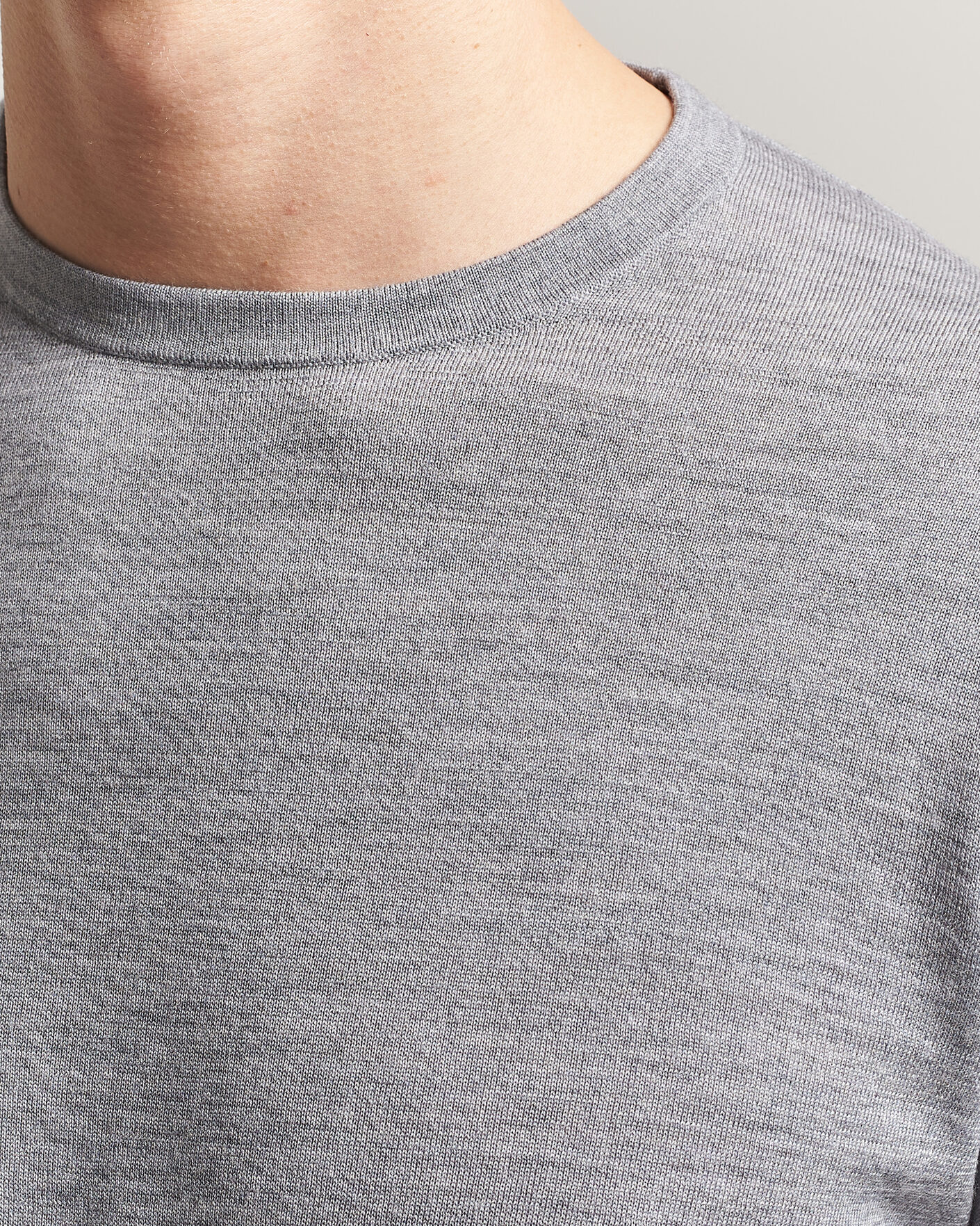 Uomini | Maglieria | Tiger of Sweden | Connor Crew Neck Pullover Grey Melange