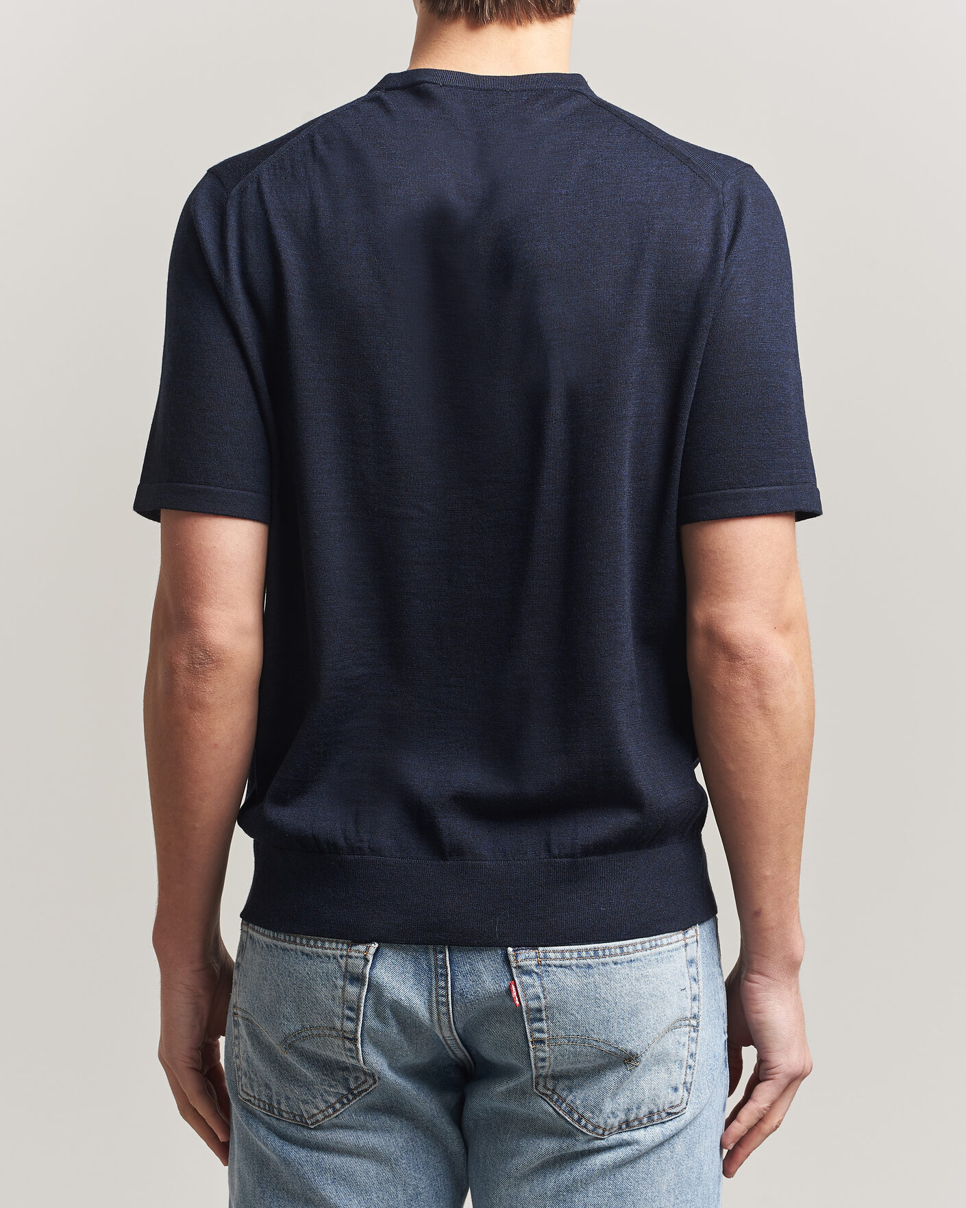 Uomini | T-shirt | Tiger of Sweden | Connor Knitted Crew Neck T-Shirt Light Ink