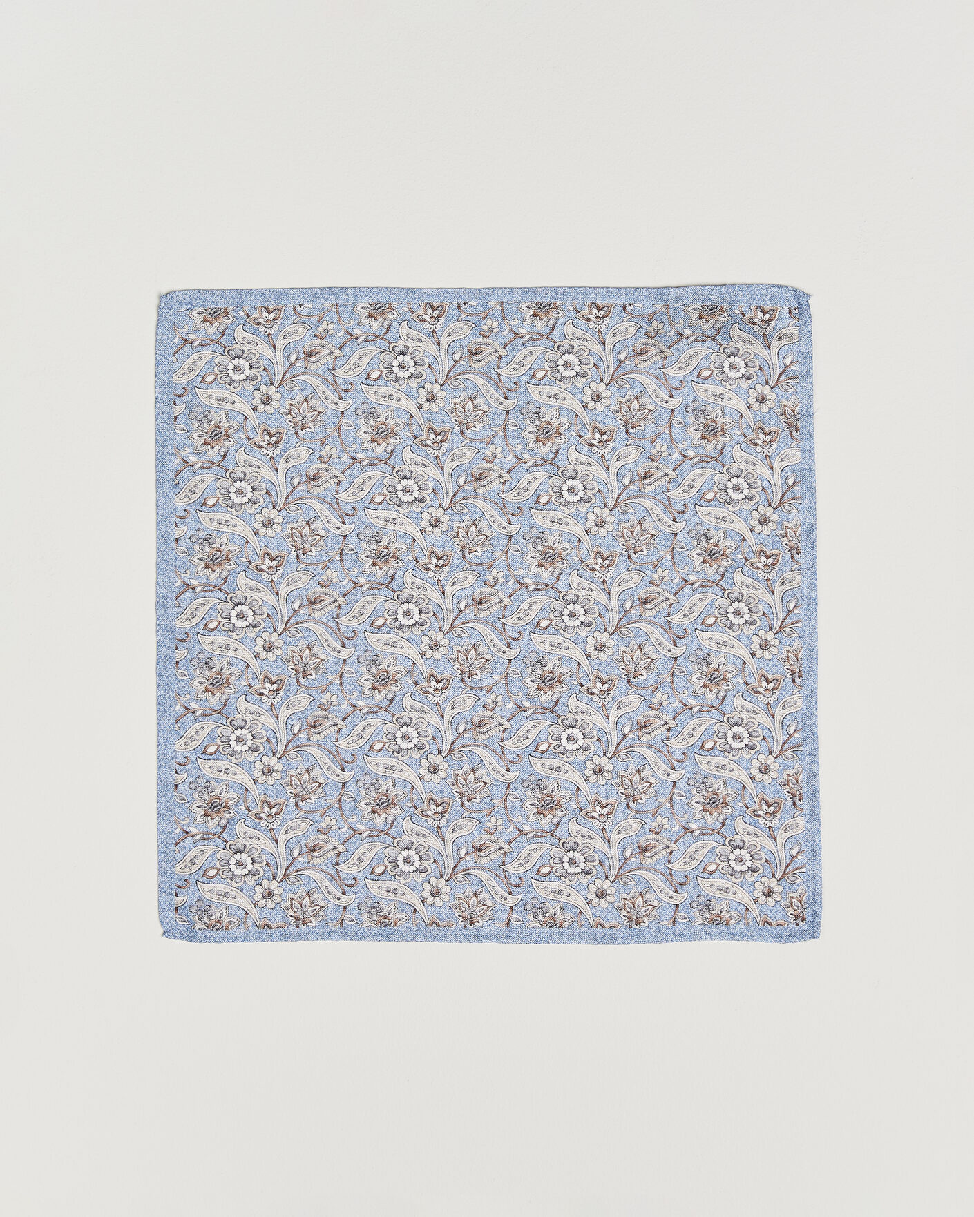 Uomini | Fazzoletti da taschino | Amanda Christensen | Silk Oxford Large Flower Pocket Square Blue
