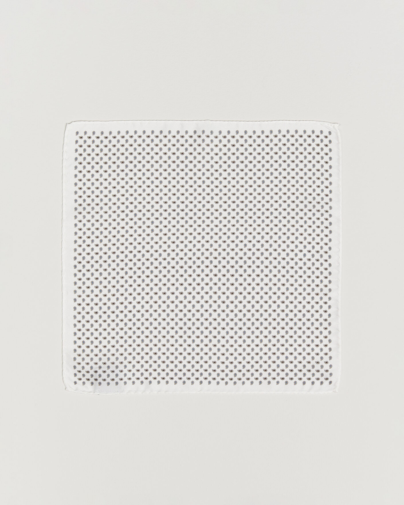 Uomini | Fazzoletti da taschino | Amanda Christensen | Silk Oxford Pocket Square White