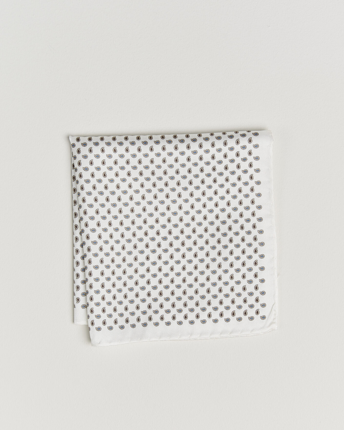 Uomini | Fazzoletti da taschino | Amanda Christensen | Silk Oxford Pocket Square White