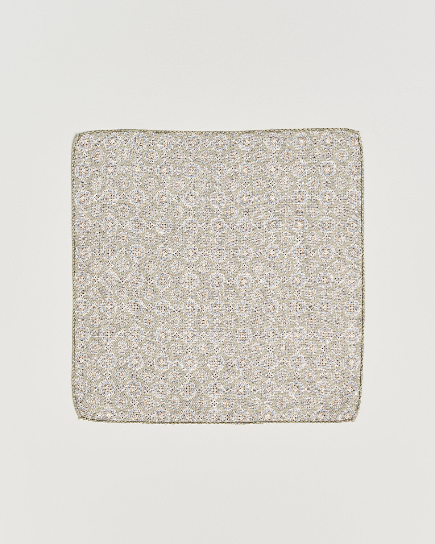 Uomini | Fazzoletti da taschino | Amanda Christensen | Silk Shappe Double Faced Pocket Square Green